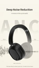 RECCI REP-W79 - ANC Noise Cancellation Wireless Headset - Black - Image 3