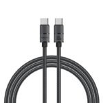 RECCI RS08CC - PD100W Fast Charging C To C Braided Wire + Aluminum Speed Data Cable 1.2M - Black