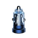 RECCI RCC-N17 33W PD33W+18W TRANSPARENT CAR CHARGER - BLUE - Image 2