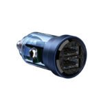 RECCI RCC-N16 15.5W DUAL PORTS TRANSPARENT CAR CHARGER - BLUE - Image 3