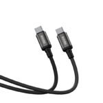 RECCI RS32CC - PD100W Fast Charging DATA Cable C To C Real-Time Display Of Charging Power 1.5M - Black - Image 2