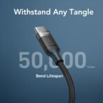 Veger CC02 - Braided USB 2.0 100W Cable USB-C male - USB-C male Μαύρο 1.5m - Image 3