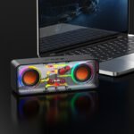 Recci RSK-W38 Space Station - Ασύρματο Φορητό Ηχείο Bluetooth με RGB Φωτισμό - Black - Image 3