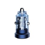RECCI RCC-N16 15.5W DUAL PORTS TRANSPARENT CAR CHARGER - BLUE - Image 4