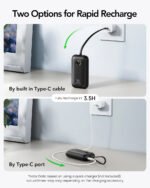 000mAh 35W PD Digital Display Powerbank With Built In Non-MFI Lightning & USB-C Cable