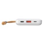 Veger W1151 MagOn Magnetic Wireless MagSafe Power Bank 10000mAh 15W με Θύρα USB-A και Θύρα USB-C Power Delivery / Quick Charge 3.0 Λευκό - Image 4