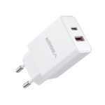 Veger VLS302U Φορτιστής Χωρίς Καλώδιο με Θύρα USB-A και Θύρα USB-C 30W Power Delivery / Quick Charge 3.0 Λευκός