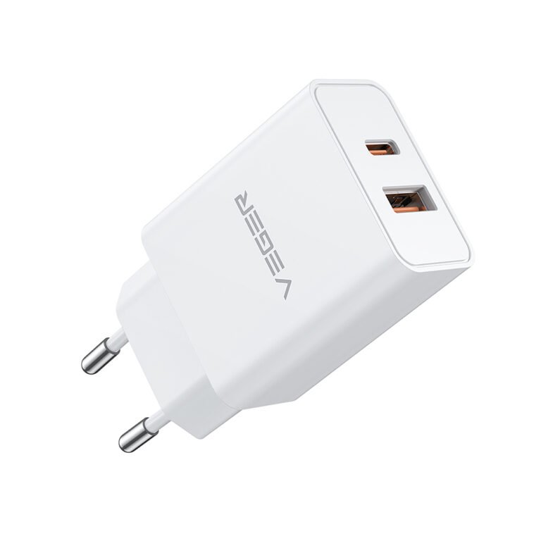 Veger VLS302U Φορτιστής Χωρίς Καλώδιο με Θύρα USB-A και Θύρα USB-C 30W Power Delivery / Quick Charge 3.0 Λευκός