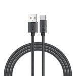RECCI RS12C - PD100W Fast Charging USB-A To C Braided Wire + Aluminum Speed Data Cable 2M - Black
