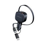 Veger CC89 Φορτιστής Αυτοκινήτου 84W Γρήγορης Φόρτισης με μία Θύρα: 1xType-C μαζί με Καλώδιο Lightning / Type-C Μαύρο Χρώμα