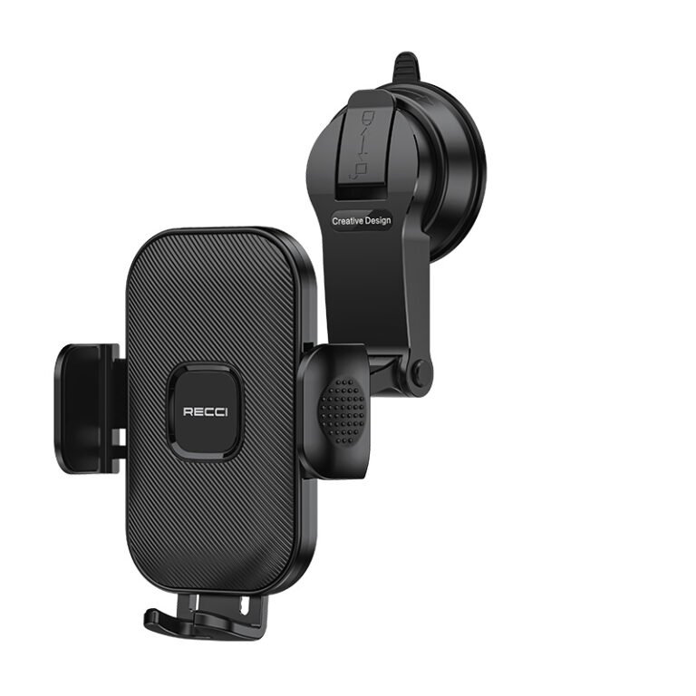 Recci RHO-C39 360 Degree Rotating Suction Cup Car Phone Holder Black