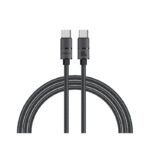 RECCI RS12CC - WARRIOR PD100W Type-C To Type-C Cable Braided Wire + Aluminum Alloy 2M - Black