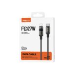RECCI RS32CL - PD27W Fast Charging DATA Cable C To Lightning Real-Time Display Of Charging Power 1.5M - Black - Image 2