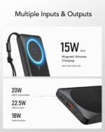 Veger W1151 MagOn Magnetic Wireless MagSafe Power Bank 10000mAh 15W με Θύρα USB-A και Θύρα USB-C Power Delivery / Quick Charge 3.0 Μαύρο - Image 3