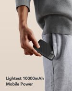 Veger C11C - 10,000mAh 22.5W PD Digital Display Light Weight Powerbank With Built In Non-MFI Lightning & USB-C Cable Λευκό - Image 4