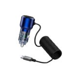 RECCI RCC-N22 - Car Charger Journey 110W PD 45 Fast Charging With TYPE C Cable - BLUE - Image 2