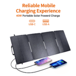 Choetech SC006 foldable solar charger 40W 1xUSB QC, 1xUSB-C PD (gray) - Image 3