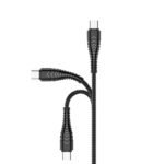 Veger V104 Braided USB 2.0 DATA Cable USB-C male - USB-A male Μαύρο 1.2m - Image 3