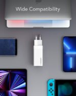 Veger CPD65E Φορτιστής Χωρίς Καλώδιο GaN με Θύρα USB-A και Θύρα USB-C 65W Power Delivery / Quick Charge 3.0 Λευκός - Image 3