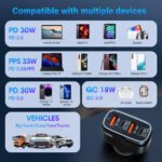 Veger CC53 66W Φορτιστής Αυτοκινήτου Μαύρος Γρήγορης Φόρτισης με Θύρες: 2xUSB 2xType-C - BLACK - Image 4