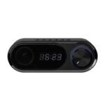 RECCI RSK-W41 -  Clock Wireless Speaker Double Alarm  Clock Function  Rotating Luminous Light - BLACK - Image 3
