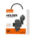 Recci RHO-C39 360 Degree Rotating Suction Cup Car Phone Holder Black - Image 3