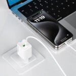 Recci RC108E Gan PD45W  Fast Charger With Type-C To Type-C Cable - White - Image 4