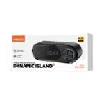 RECCI RSK-W41 -  Clock Wireless Speaker Double Alarm  Clock Function  Rotating Luminous Light - BLACK - Image 4