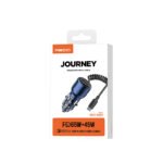 RECCI RCC-N22 - Car Charger Journey 110W PD 45 Fast Charging With TYPE C Cable - BLUE - Image 4