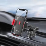 Recci RZ02 Automatic Mechanism Extendable Telescopic Suction Cup Design Car Phone Holder Black - Image 4