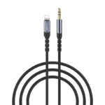 Recci RDS-A26 Aux Cable 3.5mm male Lightning 1m - Black