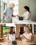 Viyisi G007P Charging Dock with 4 Lightning / iPhone Portable Chargers - Μαγνητικός Σταθμός Φόρτισης με 4 x PowerBank / Φορητές Μπαταρίες Φόρτισης με Ενσωματωμένο Lightning - 4 x 5000mAh - 20W - Black - Image 4