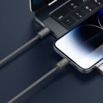 RECCI RS08CC - PD100W Fast Charging C To C Braided Wire + Aluminum Speed Data Cable 1.2M - Black - Image 4