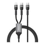 Recci RTC-T16 Cable 2-in-1 USB-C & Lightning 1.2M - Black