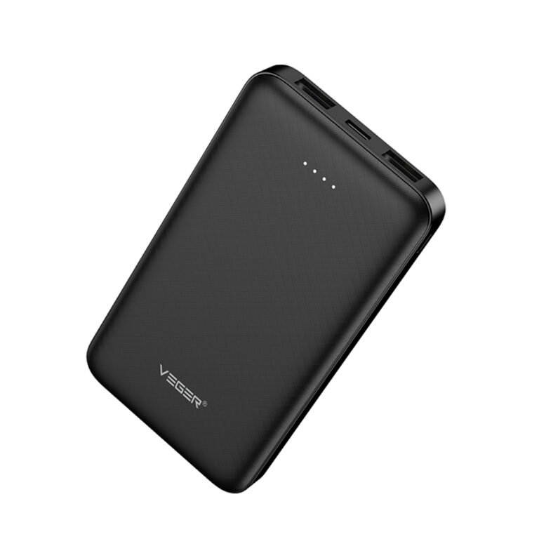 Veger A10 Power Bank 10000mAh με 2 Θύρες USB-A Μαύρο