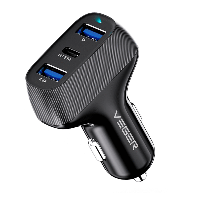 Veger CC271 Γρήγορος Φορτιστής Αυτοκινήτου με 2 Θύρες Usb και Type-C PD3.0 37W - Μαύρο