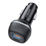 Veger CC62-1A1C Γρήγορος Φορτιστής Αυτοκινήτου με 2 Θύρες Usb και Type-C 51W - Μαύρο