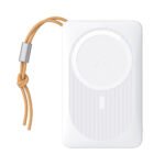 Veger W1151 MagOn Magnetic Wireless MagSafe Power Bank 10000mAh 15W με Θύρα USB-A και Θύρα USB-C Power Delivery / Quick Charge 3.0 Λευκό