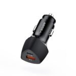Veger CC50-1A1C Φορτιστής Αυτοκινήτου Fast Charge με Δυο Θύρες Υποδοχής 38W - BLACK