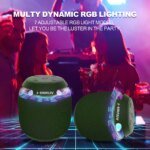 J-BRAUV Pro - Mini Bluetooth Speaker: 7 Color Changing Lights | 16W Stereo Sound, IP66 Waterproof, TWS Pairing | 15H Portable - Image 4