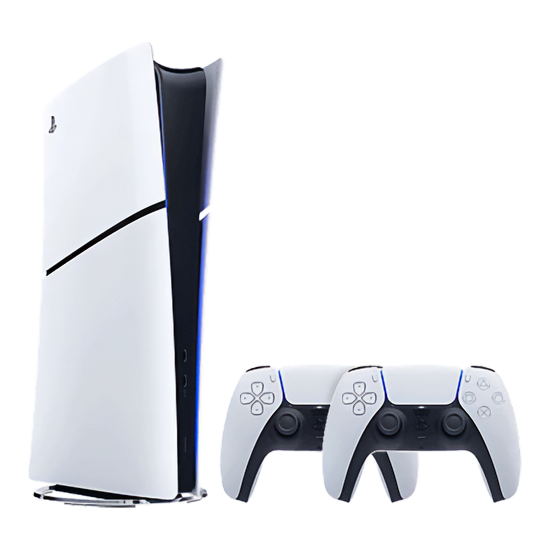 Sony PlayStation 5 Slim Digital Edition 1TB with 2 Dualsense Controller - White