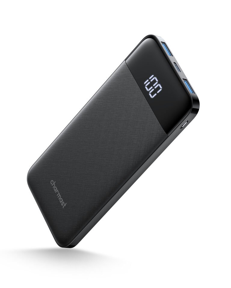 Charmast W1056 Power Bank 10000mAh Multi-Port LED DISPLAY 5V3A Fast Charging - Black