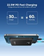 Veektomx VT103 - Power Bank 22.5W, 10000mAh 38.5Wh USB C Portable Charger with PD QC 3.0 Fast Charging - Black - Image 3