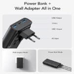Vrurc W1146 Power Bank 10000mAh 20W με 2 Θύρες USB-A και Θύρα USB-C Power Delivery / Quick Charge 3.0 Μαύρο - Image 3