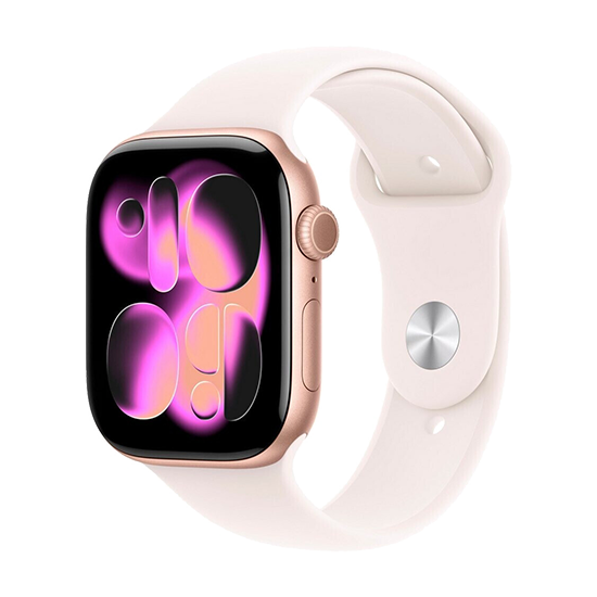 Watch Apple Watch Series 11 (2025) GPS 46mm Rose Gold Aluminium Case with Light Blush Sport Band S/M - Rose Gold