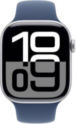 Watch Apple Watch Series 10 GPS 46mm Silver Aluminium Case with Sport Band M/L - Denim - Image 3