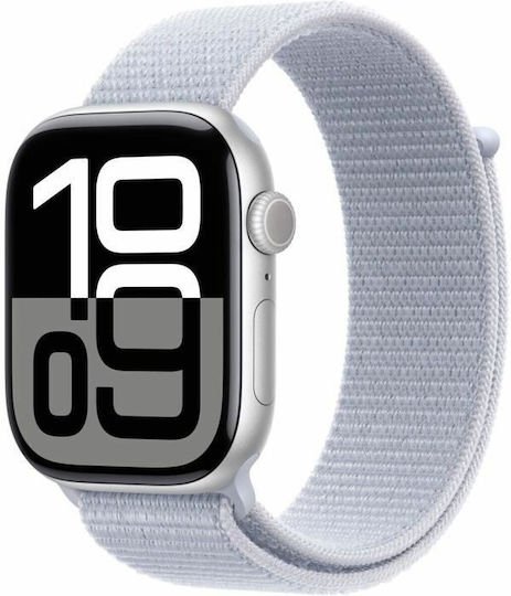 Watch Apple Watch Series 10 GPS 46mm Silver Aluminium Case with Sport Band S/L - Blue Cloud - Image 1