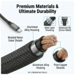 1.2M Nylon Braided Type C Charger Cord for Laptop