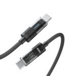 VEGER CC16 - 100W USB-C to USB-C Premium Fast Charging Cable (1.5m/5ft) with Smart LED Logo, PD 3.0 & QC 4.0+ High-Density Braided Power Cord - Image 3