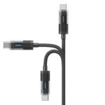 VEGER CC16 - 100W USB-C to USB-C Premium Fast Charging Cable (1.5m/5ft) with Smart LED Logo, PD 3.0 & QC 4.0+ High-Density Braided Power Cord - Image 4